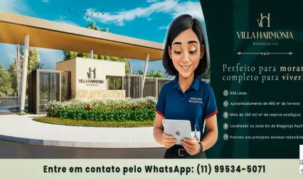 LOTES EM CONDOMÍNIO FECHADO DE ALTO PADRÃO VILLA HARMONIA