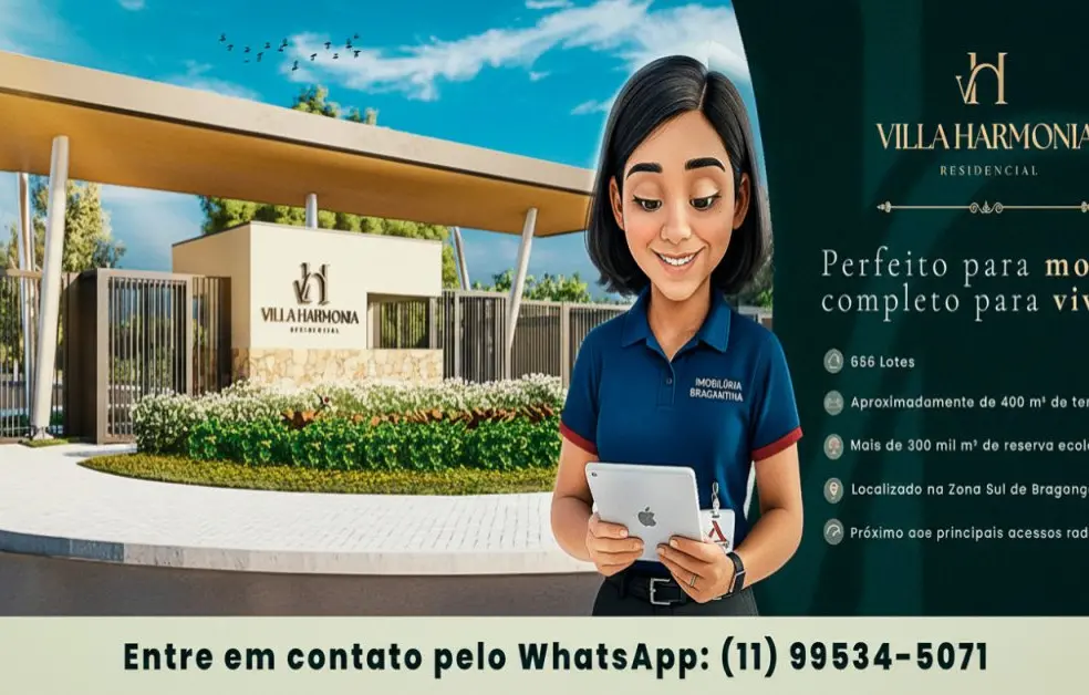 LOTES EM CONDOMÍNIO FECHADO DE ALTO PADRÃO VILLA HARMONIA